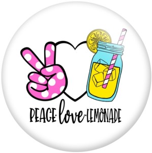 Painted metal 20mm snap buttons Peace Love Basketball Music Print   DIY jewelry