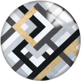 Painted metal 20mm snap buttons  Pattern Print