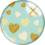 Painted metal 20mm snap buttons Blue pattern Print