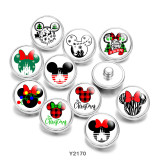 Painted metal 20mm snap button charms Cartoon