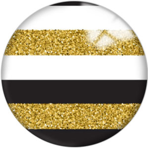 Painted metal 20mm snap button charms Black Pattern Print