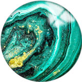 Painted metal 20mm snap buttons Green Pattern Print
