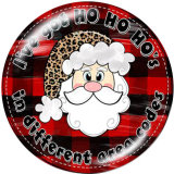 Painted metal 20mm snap buttons Love Dog Christmas Print   snaps buttons