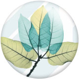 Painted metal 20mm snap buttons Colorful Leaves