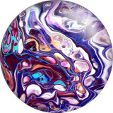 Painted metal 20mm snap buttons Purple pattern Print