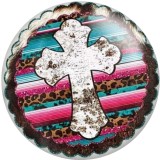 Painted metal 20mm snap buttons Love Cross Sunflower  Print   DIY jewelry