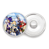 Painted metal 20mm snap buttons Genshin impact Print