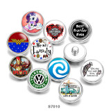 Painted metal 20mm snap buttons Harley Unicorn coffee Car