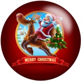 Painted metal 20mm snap buttons Christmas  pattern Print