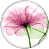 Painted metal 20mm snap buttons Flower Print