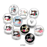 Painted metal 20mm snap buttons sewing machine Flower