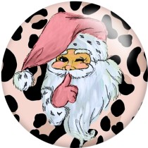 Painted metal 20mm snap buttons Christmas Santa Claus lattice Print   DIY jewelry