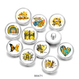 Painted metal 20mm snap buttons Yellow Butterfly blessed  love  Print