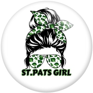 20MM Sport Girl Print glass snaps buttons  DIY jewelry