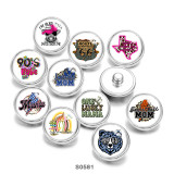 Painted metal 20mm snap buttons words mom Route 66 Print