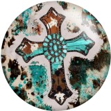 20MM Love Cross Sunflower  Print glass snaps buttons  DIY jewelry