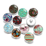 Painted metal 20mm snap buttons  pattern  Print