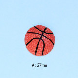 Resin sports ball button for football basketball 20MM  snap button charms