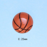 Resin sports ball button for football basketball 20MM  snap button charms