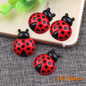 Beetle Seven star ladybird resin is suitable   20MM snap button charms