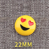 Cartoon expression bag, smiling face, five pointed star resin, suitable for 20MM Snaps Buttons