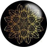 20MM Faith pattern Print glass snaps buttons