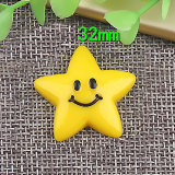 Cartoon expression bag, smiling face, five pointed star resin, suitable for 20MM Snaps Buttons