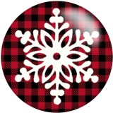 20MM Christmas Deer Print glass snap button charms