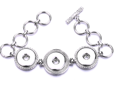 1 Snap Alloy Bracelet Fits 18mm/20mm Jewelry Snaps