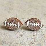 Sports accessories Heart shaped sports baseball studs Rugby football volleyball basketball wood studs