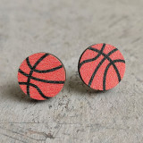 Sports accessories Heart shaped sports baseball studs Rugby football volleyball basketball wood studs