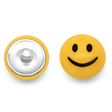 Cartoon expression bag, smiling face resin, suitable for 18MM Snaps Buttons