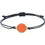 Hand woven baseball, football, basketball, volleyball alloy bracelet