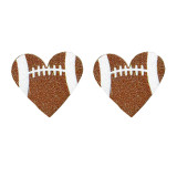 Sports accessories Heart shaped sports baseball studs Rugby football volleyball basketball wood studs