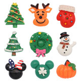 Cartoon Christmas basketball expression bag smiling face flat bottom mobile phone case hair clip accessories diy resin accessories