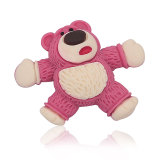 Pink bear KT cat astronaut flat bottom mobile phone case hair clip accessories diy resin accessories