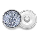 Flat round glitter resin suitable for 18MM Snaps Buttons