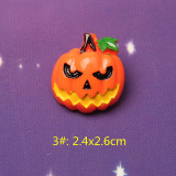 Halloween pumpkin flat bottom mobile phone case hair clip accessories diy resin accessories
