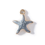 10pcs/lot High-quality Alloy Ocean Star Mini Colorful Starfish Alloy Oil Dropping Pendant DIY Pendant Bracelet Accessories