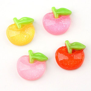 Cherry flat bottom mobile phone case hair clip accessories diy resin accessories
