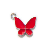 10pcs/lot  High-quality Alloy Solid butterfly cartoon pendant earrings bracelet female diy pendant alloy oil dripping accessories