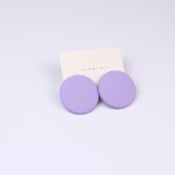 20 color round spray painted earrings earrings simple fashion acrylic personality candy earrings