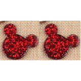 Mickey glitter sequin flat bottom mobile phone case hair clip headdress diy resin accessories