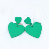 15 color big love spray paint earrings earrings temperament acrylic simple earrings Valentine's Day