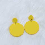 15 color large round spray paint earrings earrings temperament acrylic simple earrings