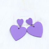 15 color big love spray paint earrings earrings temperament acrylic simple earrings Valentine's Day