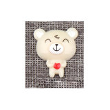 Chocolate bear flat bottom mobile phone case hair clip accessories diy resin accessories