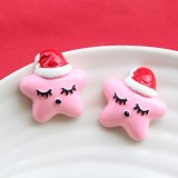 Christmas flat bottom mobile phone case hair clip accessories DIY resin accessories