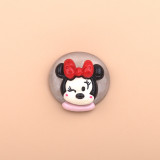 Cartoon Disney doll Mickey Minnie Bear  flat bottom mobile phone case hair clip accessories DIY resin accessories
