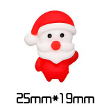 Christmas Santa Claus Snowman  flat bottom mobile phone case hair clip accessories DIY resin accessories